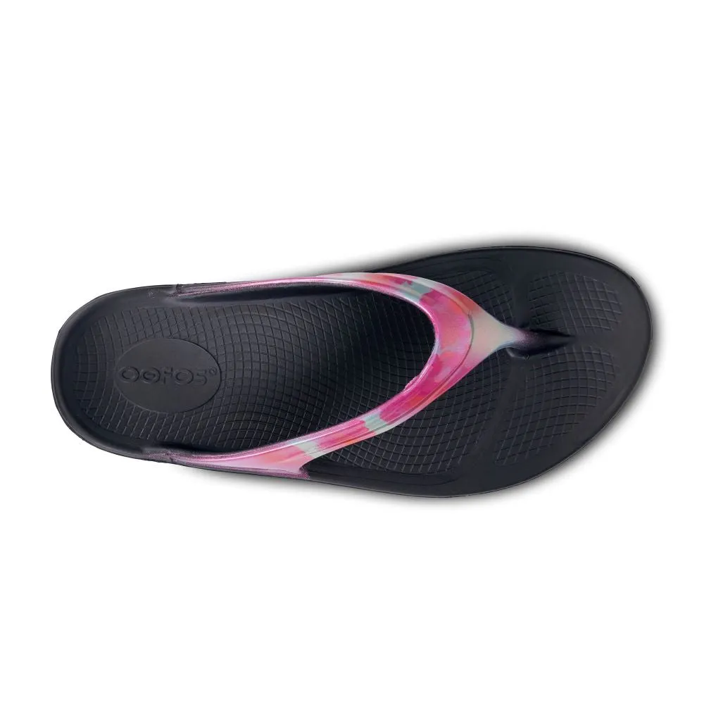 'OOFOS' Women's OOlala Luxe Thong - Magenta Sky