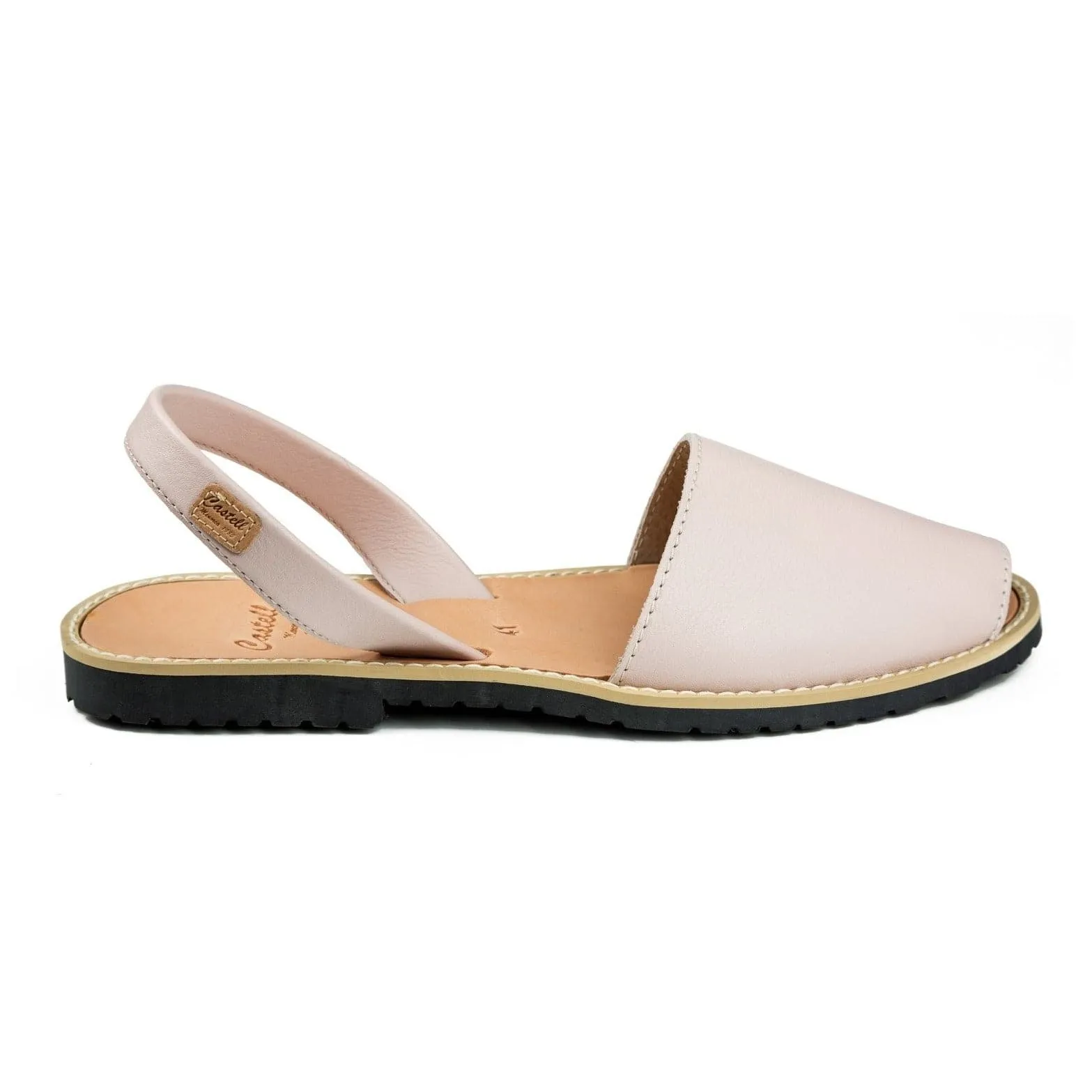 Open Toe Leather Menorcan Sandal With Sling Back - Madona 1056 Ciervo