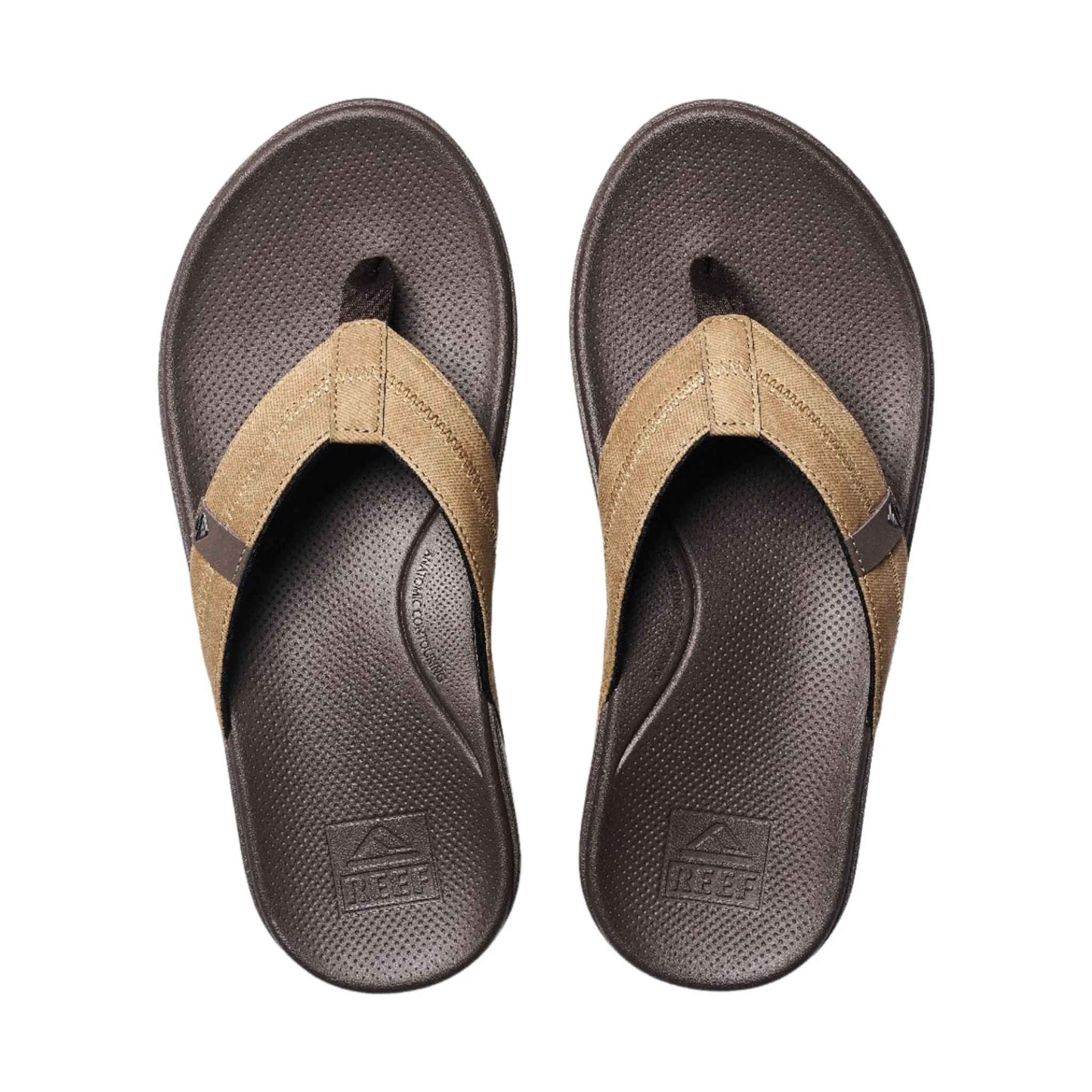 Reef Men's Cushion Phantom 2.0 Flip Flop - Brown Leather