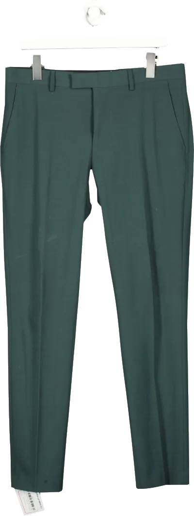 River Island Green Slim Fit Suit Trousers W32