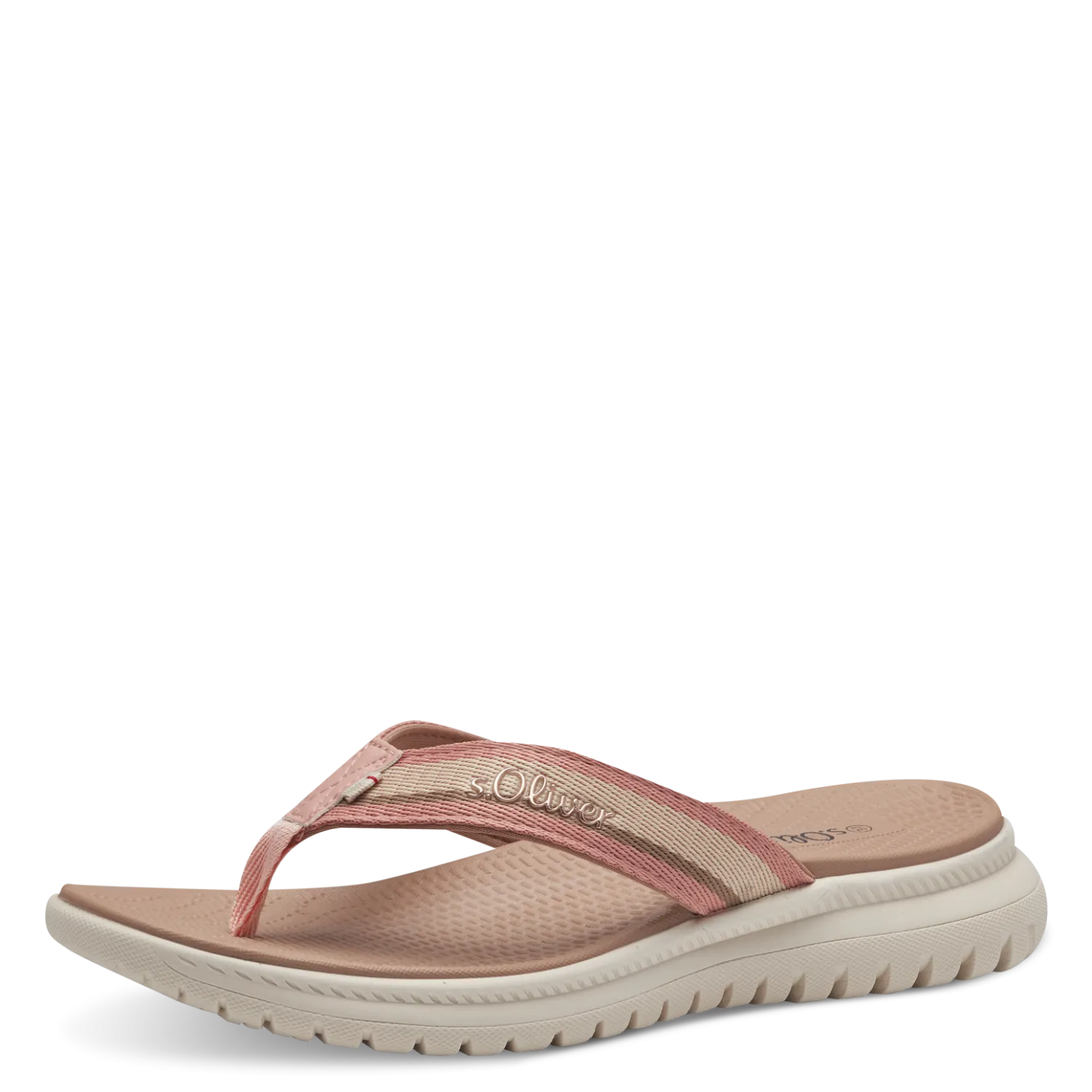 S Oliver Wedge Flip Flop Rose