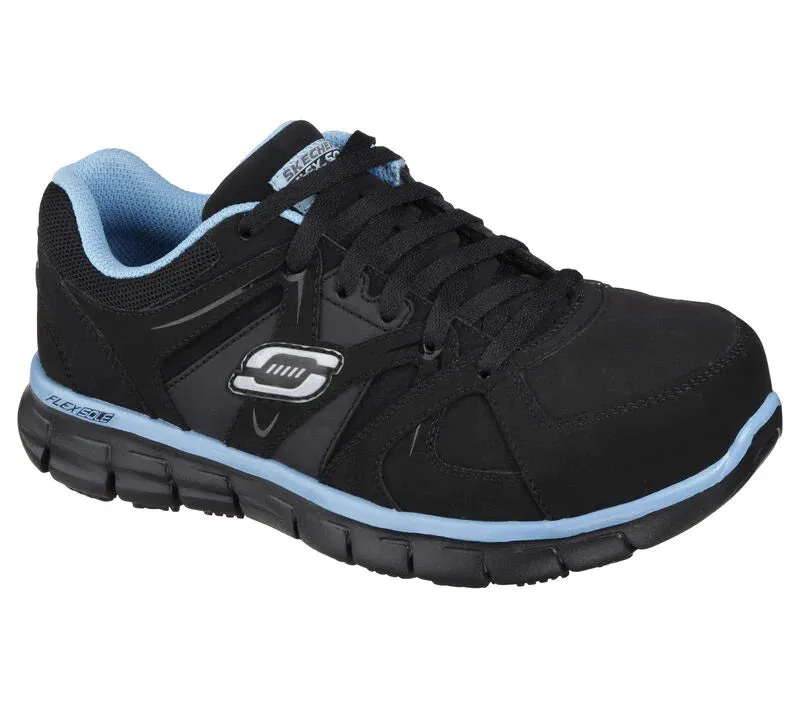 'Skechers' Women's Work: Synergy-Sandlot Alloy Toe - Black / Blue