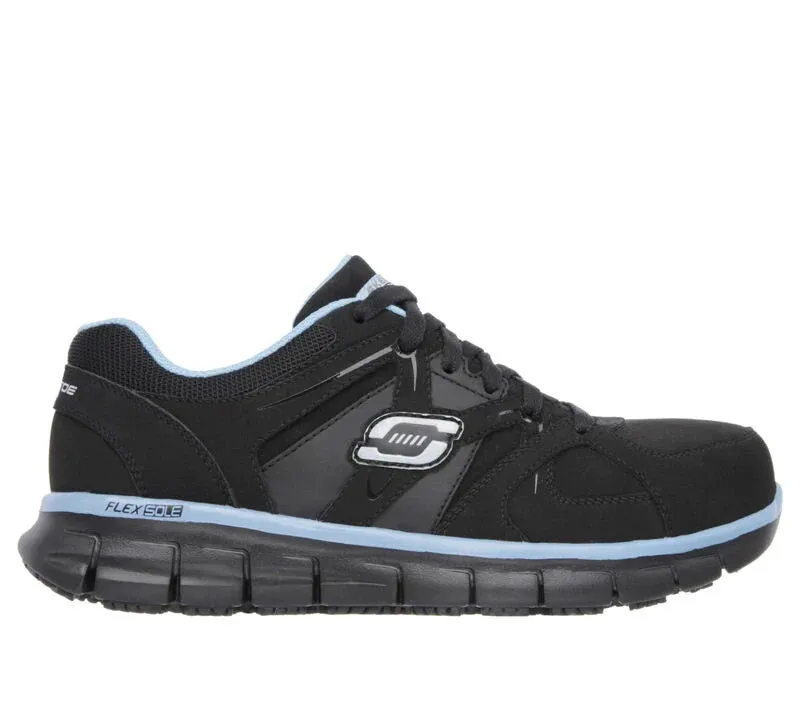 'Skechers' Women's Work: Synergy-Sandlot Alloy Toe - Black / Blue