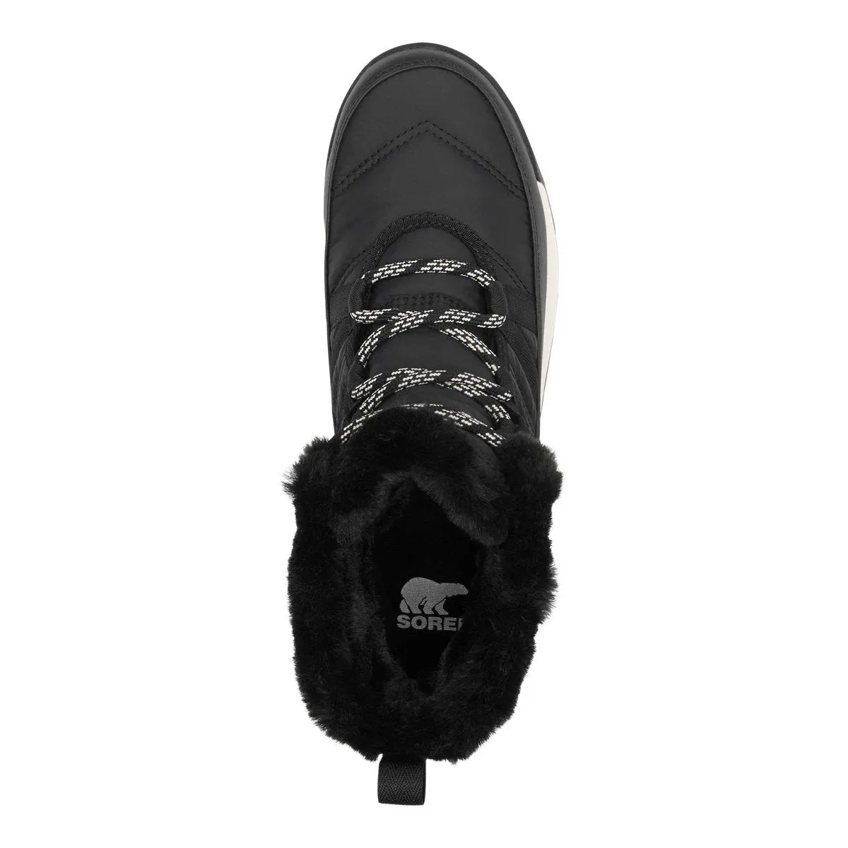 Sorel Girl's Whitney II Short Lace Black/Sea Salt Velcro Waterproof