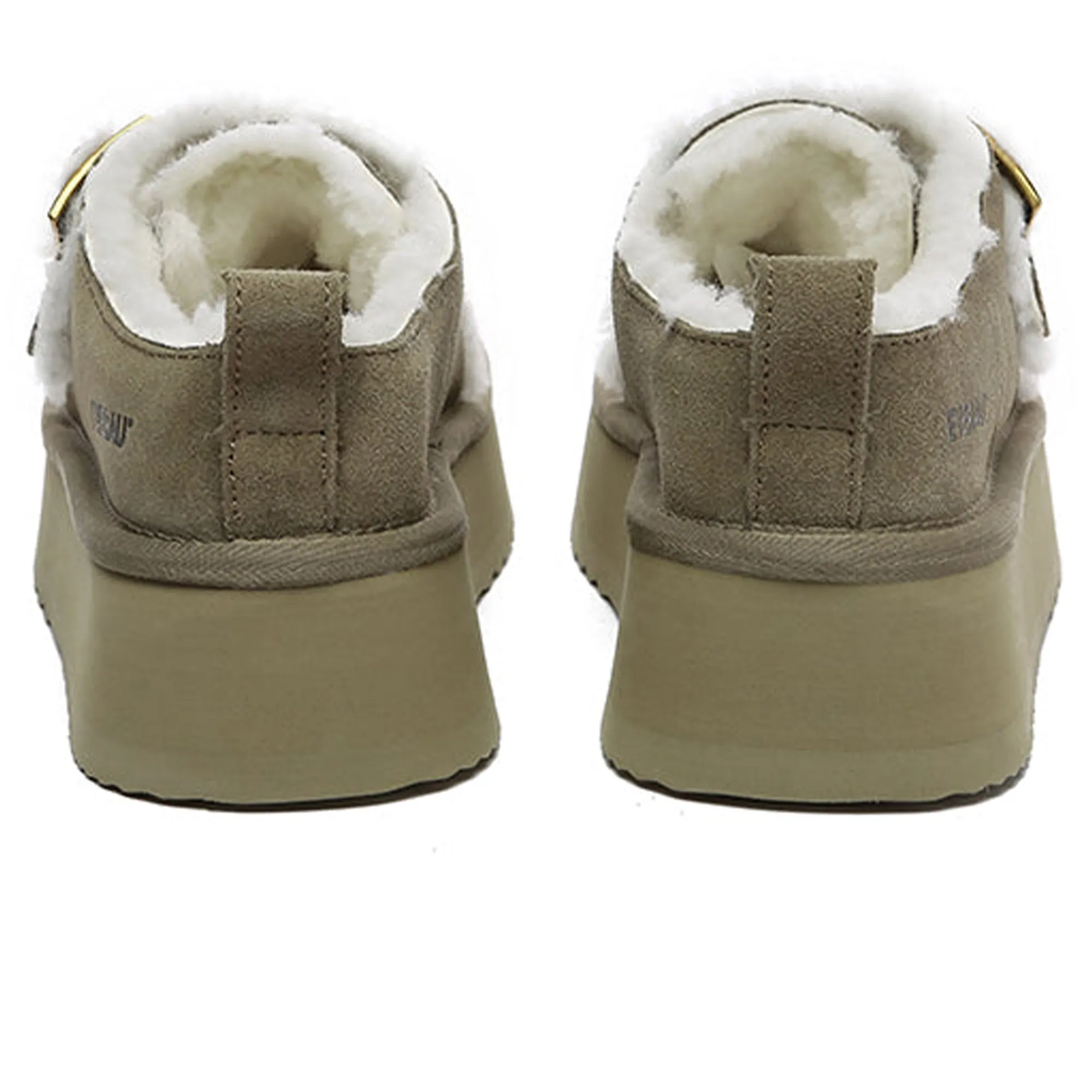 Tass Buckle UGG Platform Slippers