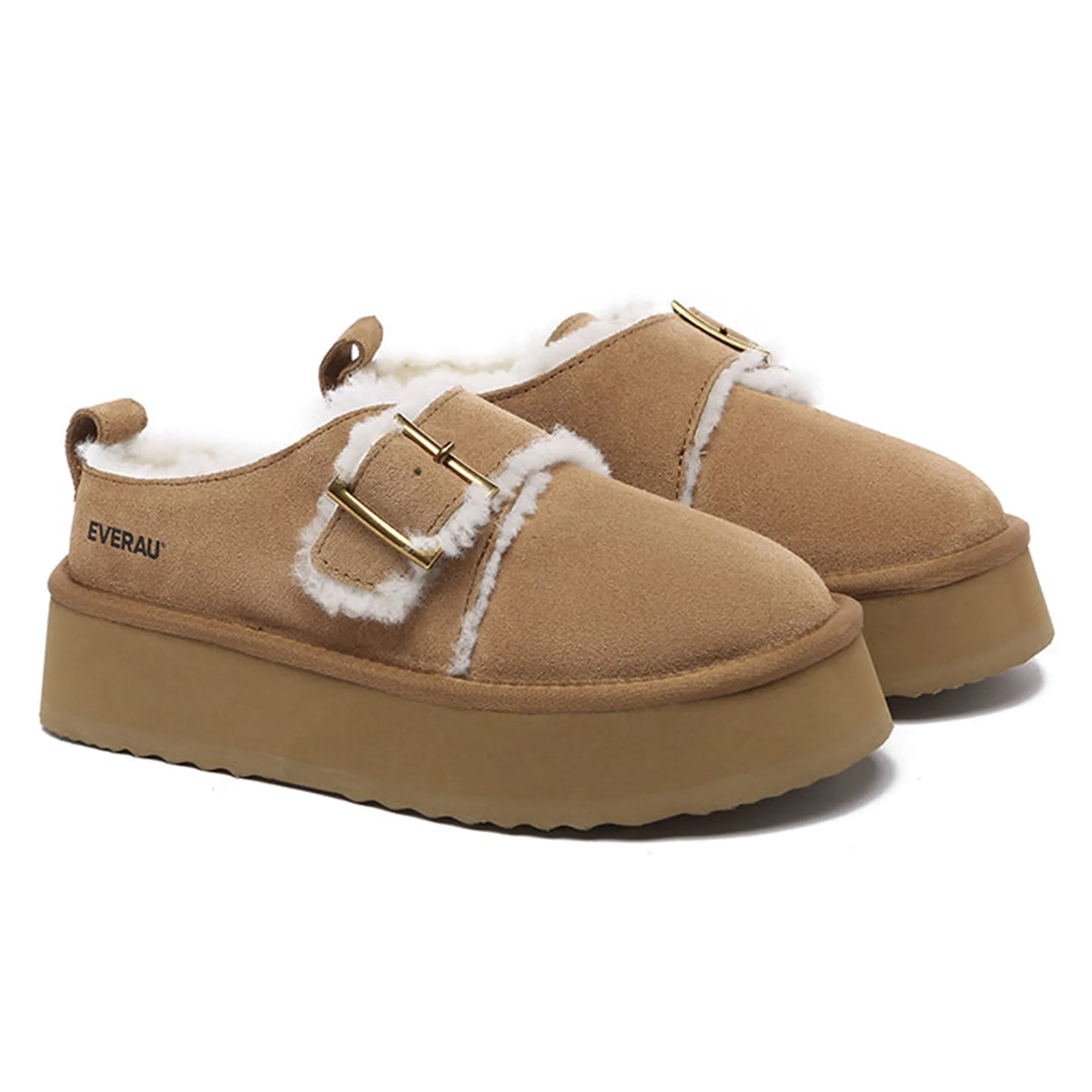 Tass Buckle UGG Platform Slippers