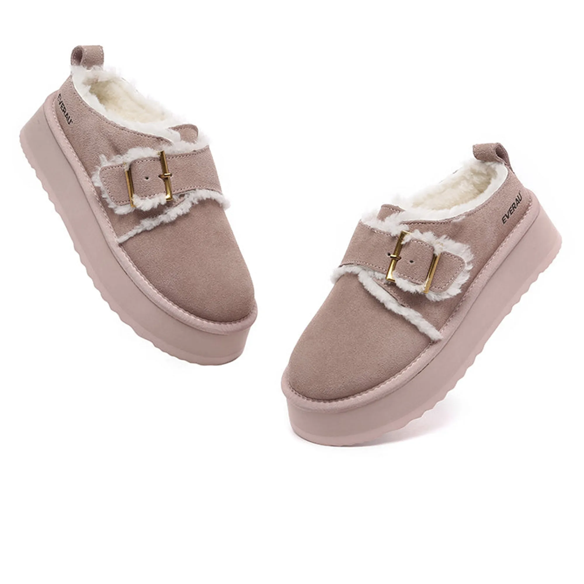 Tass Buckle UGG Platform Slippers