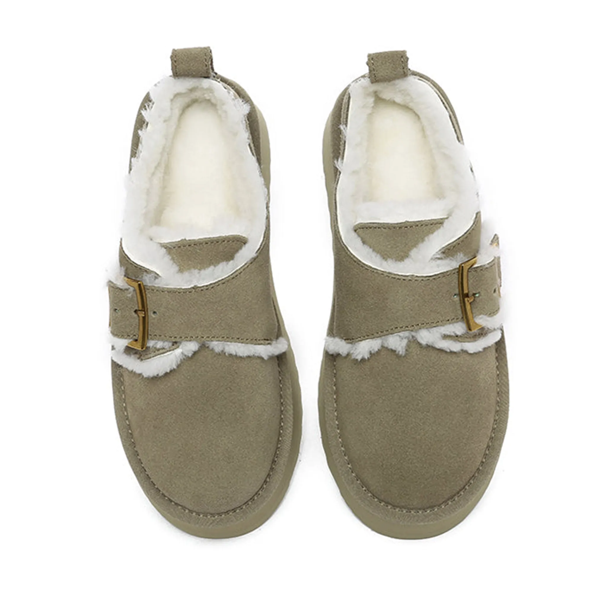 Tass Buckle UGG Platform Slippers