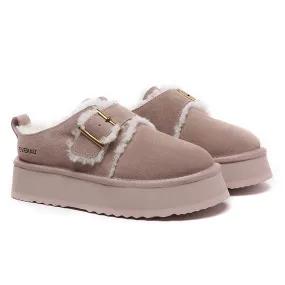 Tass Buckle UGG Platform Slippers