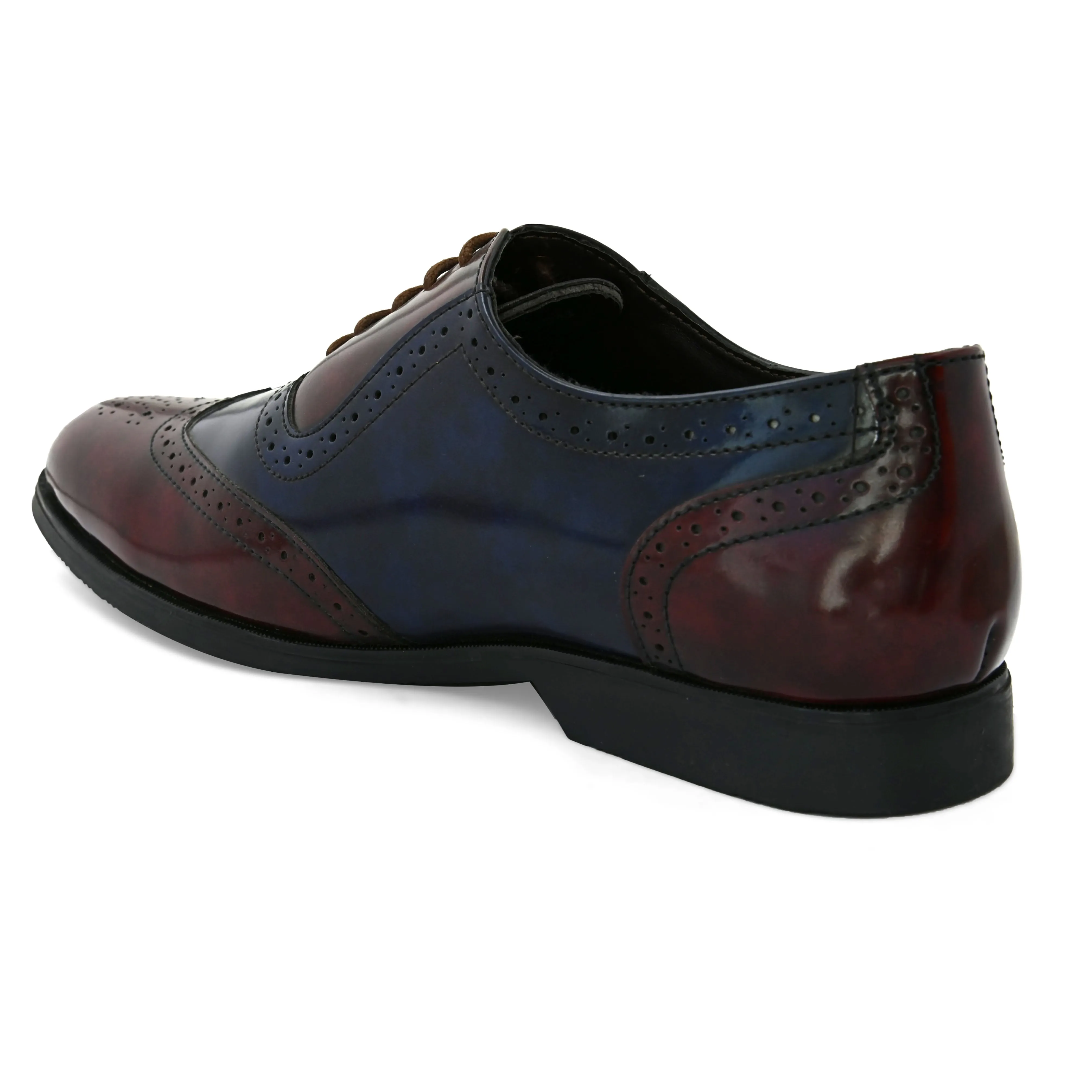 Thrust Cherry Brogue Shoes