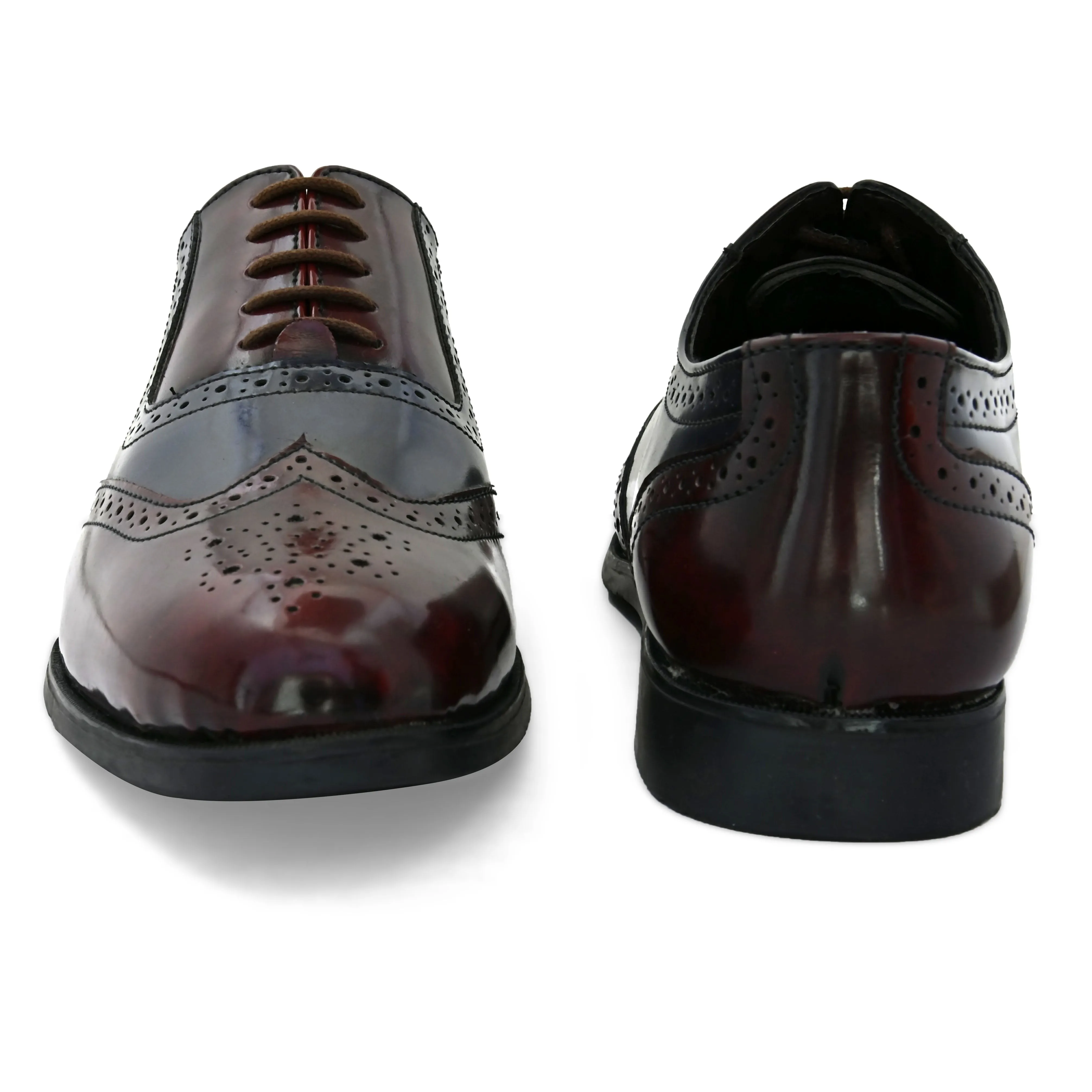 Thrust Cherry Brogue Shoes