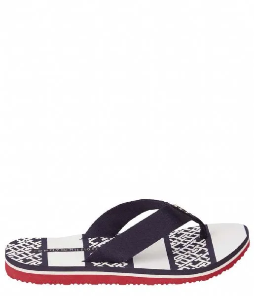 TOMMY HILFIGER Navy Monogram Essential Flip Flop