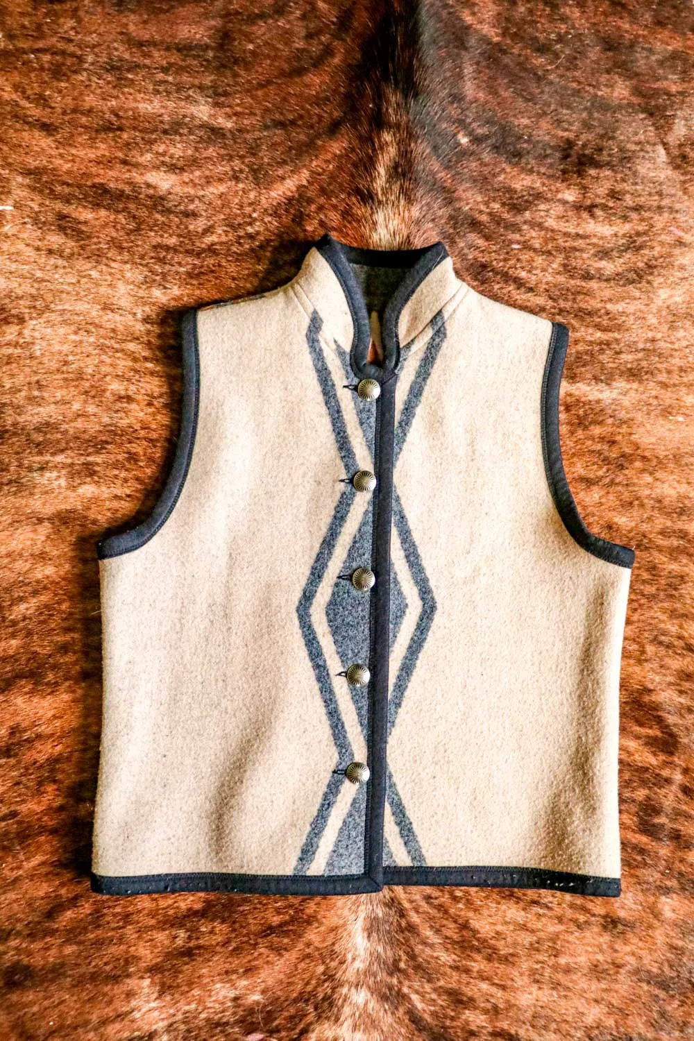 Vintage Reversible Southwest Wool Vest