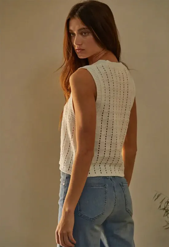 Willa Vest Top - Ivory